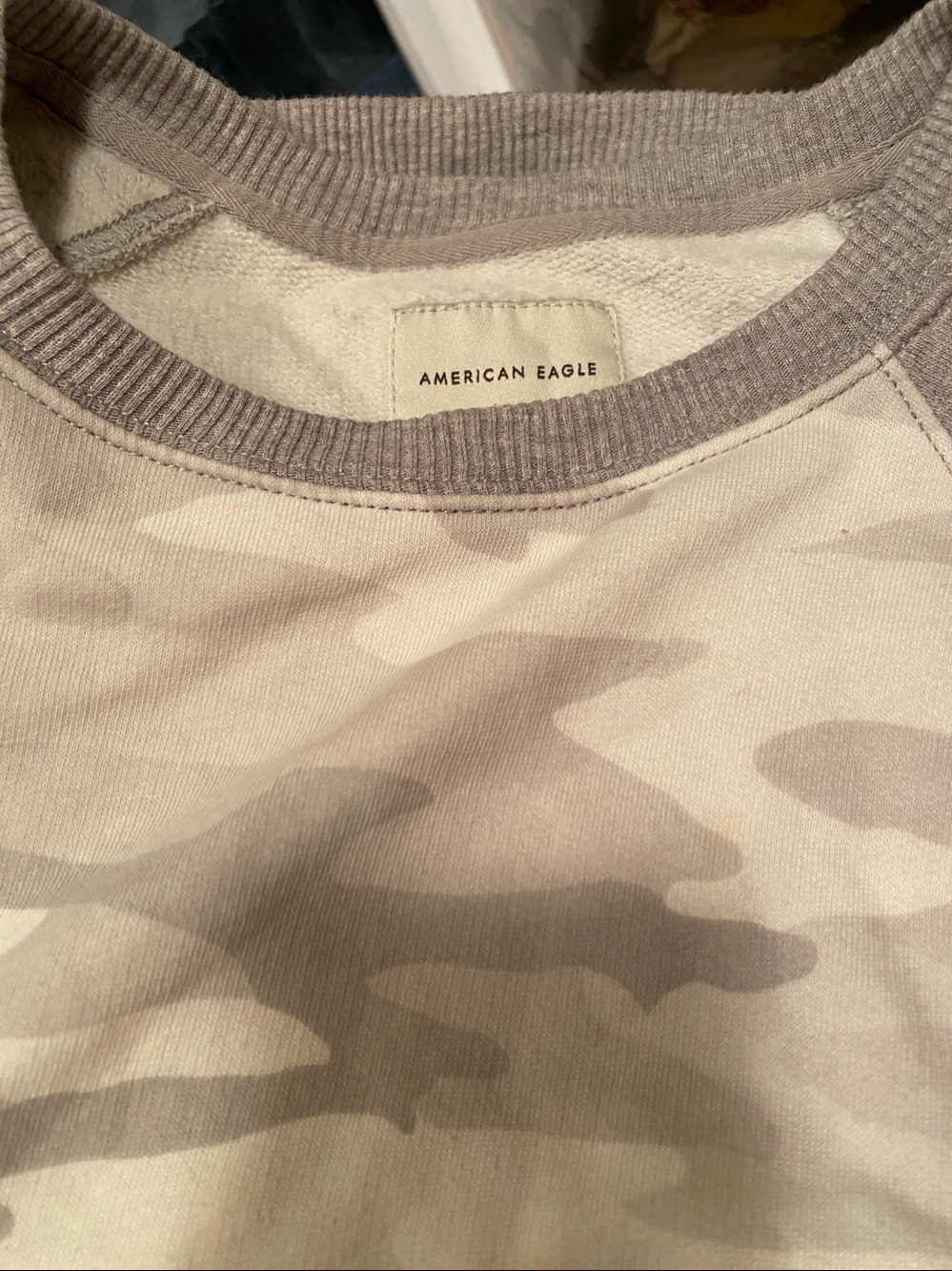 American Eagle Outfitters  Light Gray Camo Crewneck sweatshirt